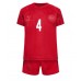 Danmark Simon Kjaer #4 Hjemmebanesæt Børn VM 2022 Kort ærmer (+ korte bukser)
